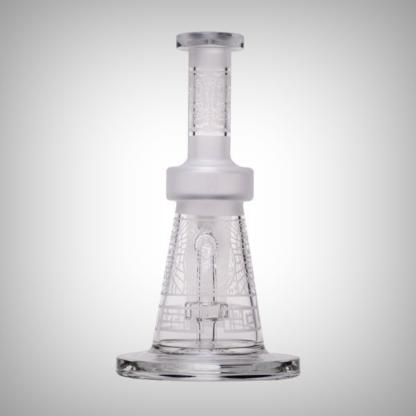 Human Grade Aztec Water Pipe – 7.75″ Sandblasted Glass by Human Grade | Water Pipe | 421Store online smoke shop
