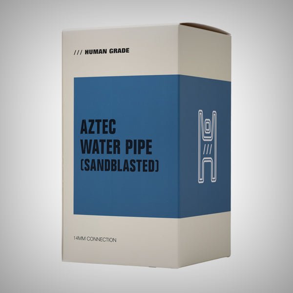 Human Grade Aztec Water Pipe – 7.75″ Sandblasted Glass by Human Grade | Water Pipe | 421Store online smoke shop