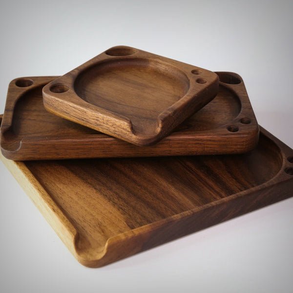 Walnut Rolling Tray & Storage Station From Smoke Honest by Smoke Honest | Pipes & Blunts | 421Store online smoke shop
