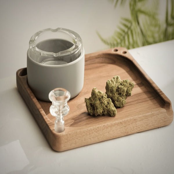 Walnut Rolling Tray & Storage Station From Smoke Honest by Smoke Honest | Pipes & Blunts | 421Store online smoke shop