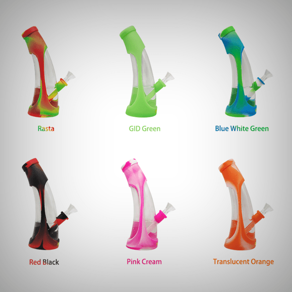8.5" Horn Silicone Glass Water Pipe from Waxmaid by Waxmaid | Bubblers | 421Store online smoke shop
