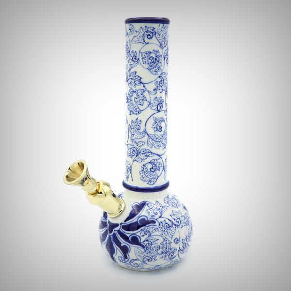 The Blue Vines from Minh Le Studio - Hand Made Ceramic Bong by Minh Le Studio | | 421Store online smoke shop