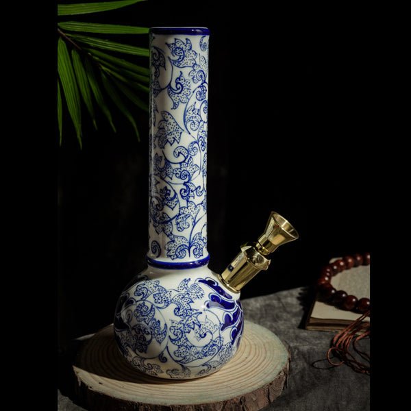 The Blue Vines from Minh Le Studio - Hand Made Ceramic Bong by Minh Le Studio | | 421Store online smoke shop
