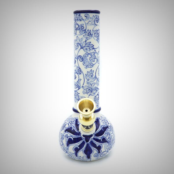 The Blue Vines from Minh Le Studio - Hand Made Ceramic Bong by Minh Le Studio | | 421Store online smoke shop