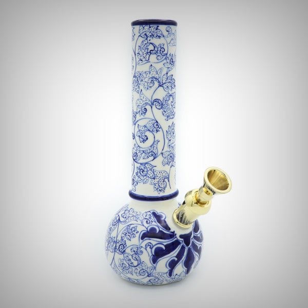 The Blue Vines from Minh Le Studio - Hand Made Ceramic Bong by Minh Le Studio | | 421Store online smoke shop