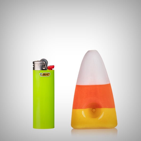 3.5" Candy Corn Hand Pipe from MJ Arsenal – 8th Annual Limited Edition Halloween Collection by MJ Arsenal | Glass Pipes | 421Store online smoke shop