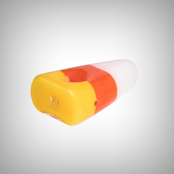 3.5" Candy Corn Hand Pipe from MJ Arsenal – 8th Annual Limited Edition Halloween Collection by MJ Arsenal | Glass Pipes | 421Store online smoke shop