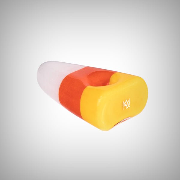 3.5" Candy Corn Hand Pipe from MJ Arsenal – 8th Annual Limited Edition Halloween Collection by MJ Arsenal | Glass Pipes | 421Store online smoke shop