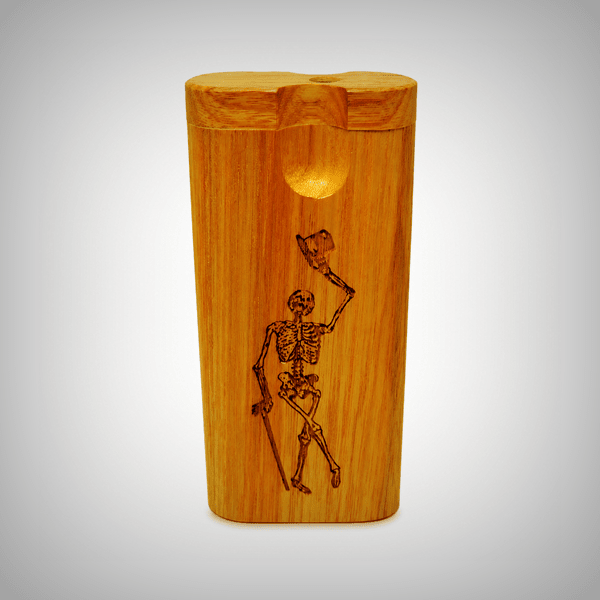 4-Inch-Tall Skeleton Stash Wooden Dugout by The Mill | Storage Solutions | 421Store online smoke shop