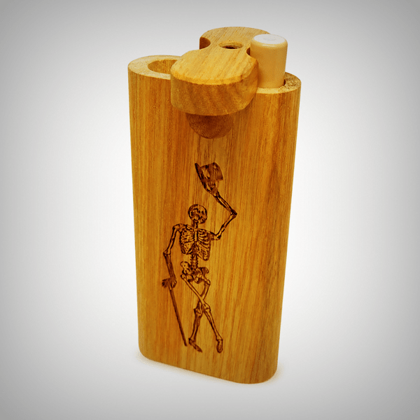 4-Inch-Tall Skeleton Stash Wooden Dugout by The Mill | Storage Solutions | 421Store online smoke shop