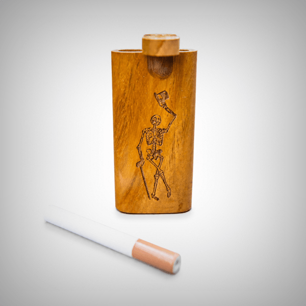 4-Inch-Tall Skeleton Stash Wooden Dugout by The Mill | Storage Solutions | 421Store online smoke shop
