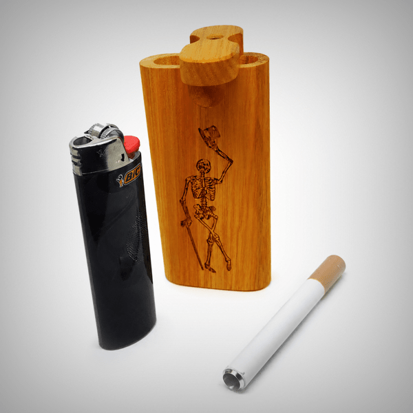4-Inch-Tall Skeleton Stash Wooden Dugout by The Mill | Storage Solutions | 421Store online smoke shop