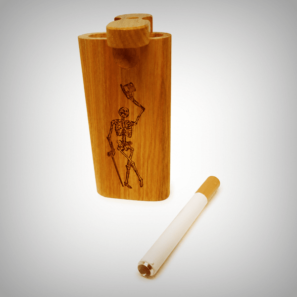 4-Inch-Tall Skeleton Stash Wooden Dugout by The Mill | Storage Solutions | 421Store online smoke shop