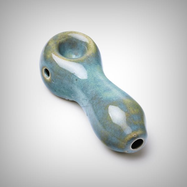 5 inch ceramic spoon pipe handcrafted by John Velez