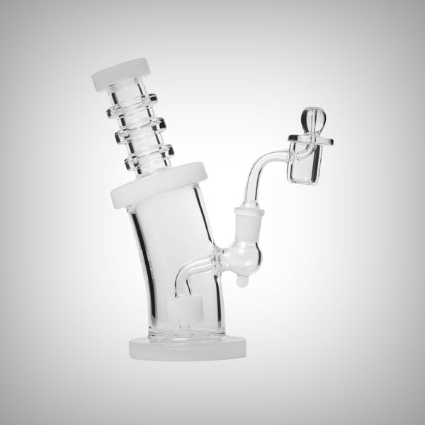 8 inch glass dab rig with 14mm quartz banger