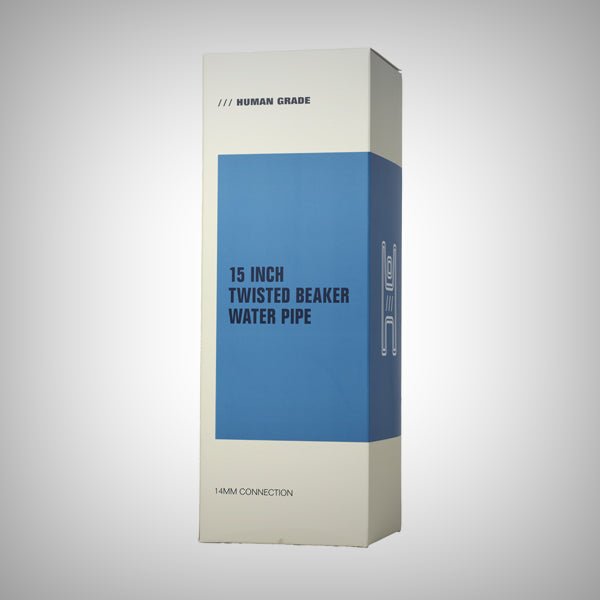9", 12", or 15" Twisted Iridescent Beaker from Human Grade by Human Grade | Water Pipe | 421Store online smoke shop