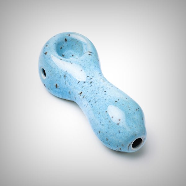 Artisan ceramic spoon pipe with large bowl design