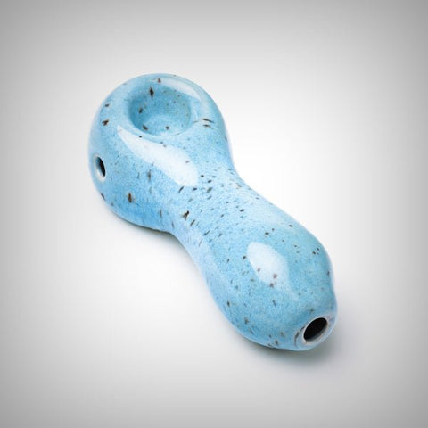 Artisan ceramic spoon pipe with large bowl design