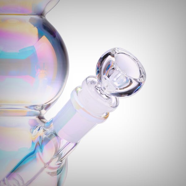 BIGFUN! Bubble Bong iridescent glass water pipe with bowl and downstem