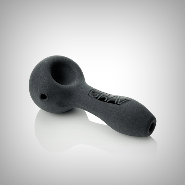 Black GRAV Sandblasted Spoon Pipe with matte finish
