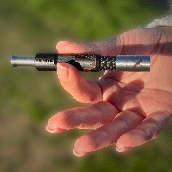 Black Pipe X analog vaporizer angled on a white background