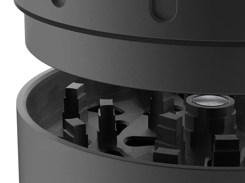 Black Tank ShredStep Grinder assembled in side view