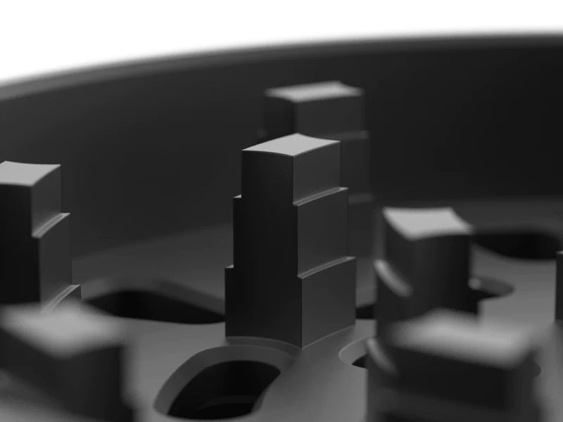 Black Tank ShredStep Grinder shown with two sections separated