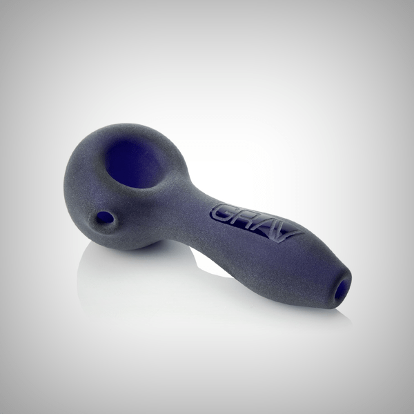 Blue GRAV Sandblasted Spoon Pipe made from borosilicate glass