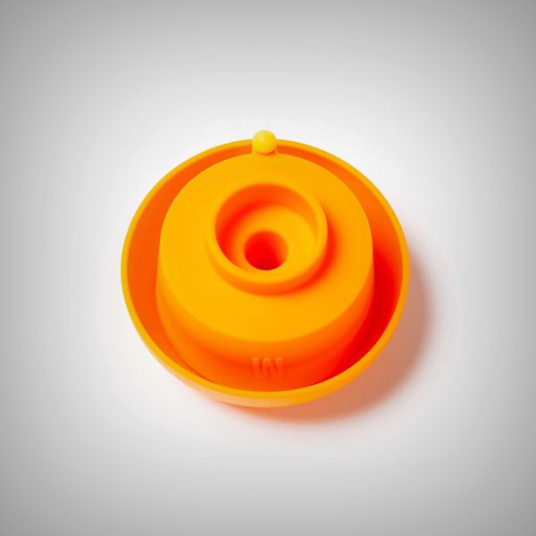 Borosilicate glass gravity bong with protective silicone cover