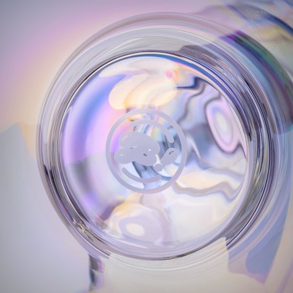 Bubble Bong close-up showing downstem inside the glass chamber