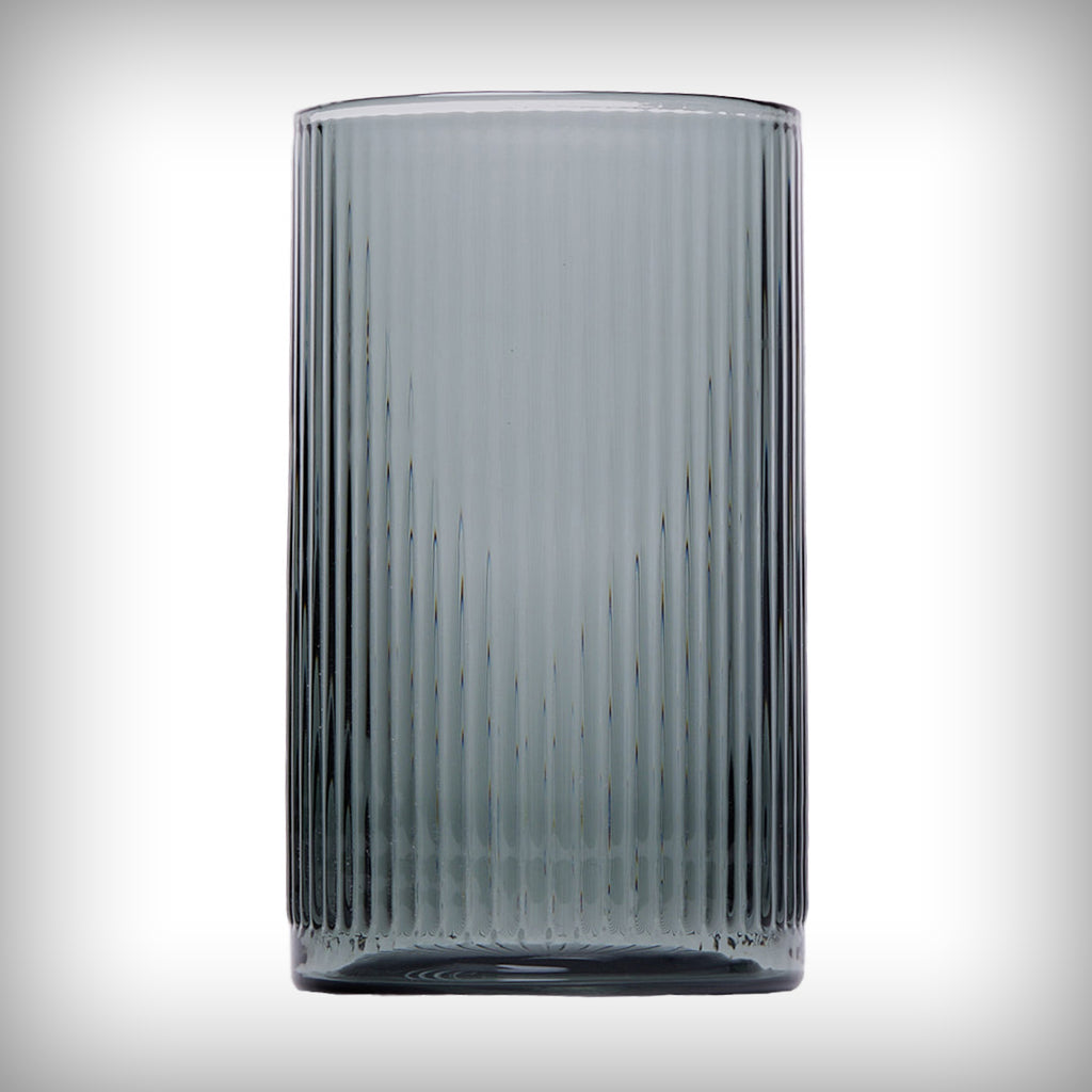 Charcoal Deco Gravity Bong glass shell with vertical fluted detailing