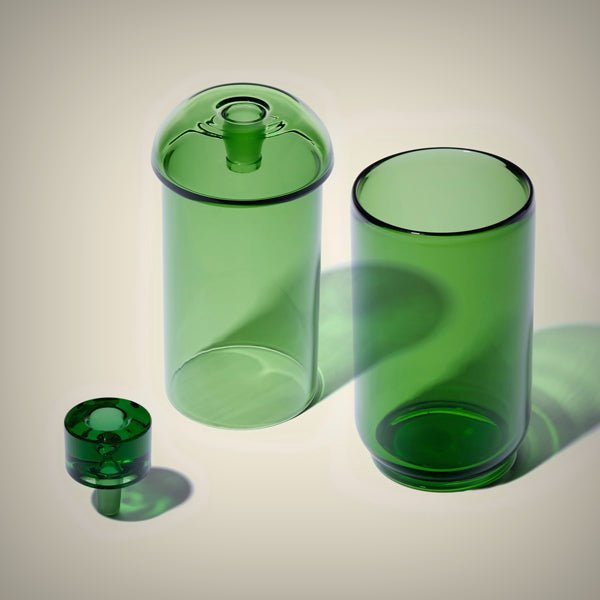 Charcoal Vesper glass tabletop gravity bong with 14mm slide