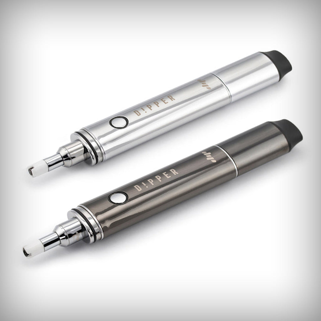 Charcoal and silver Dip Devices Dipper portable vaporizer upright
