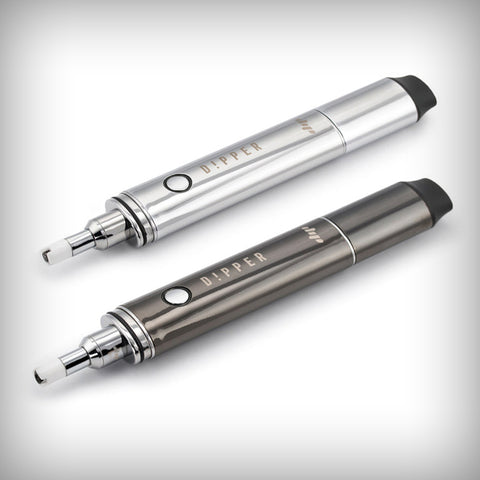 Charcoal and silver Dip Devices Dipper portable vaporizer upright