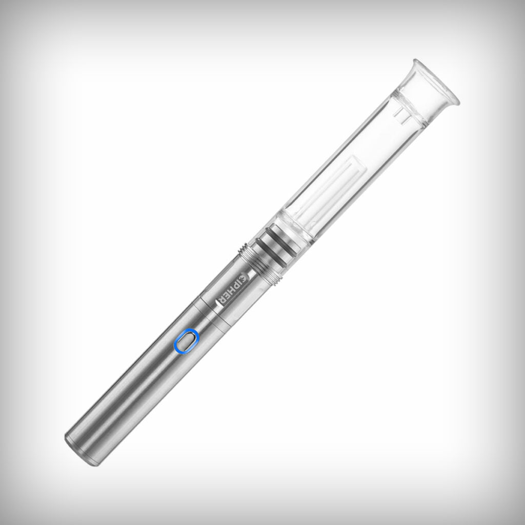 Cipher NOVA Stainless Steel device with bubbler attachment installed