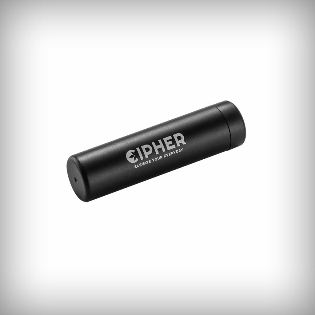 Cipher NOVA black smell-proof pod container shown closed