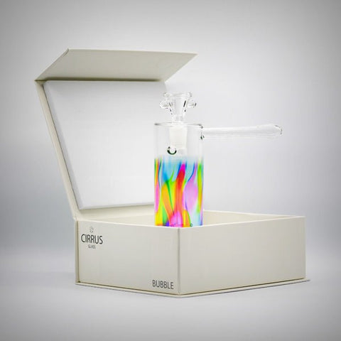 Cirrus Glass Bubble barrel percolator bubbler with marbled bowl