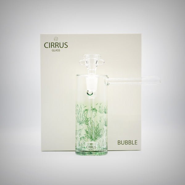 Cirrus Glass Bubble in green patterned finish