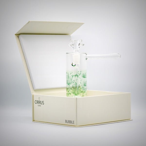 Cirrus Glass Bubble portable water bubbler with travel case