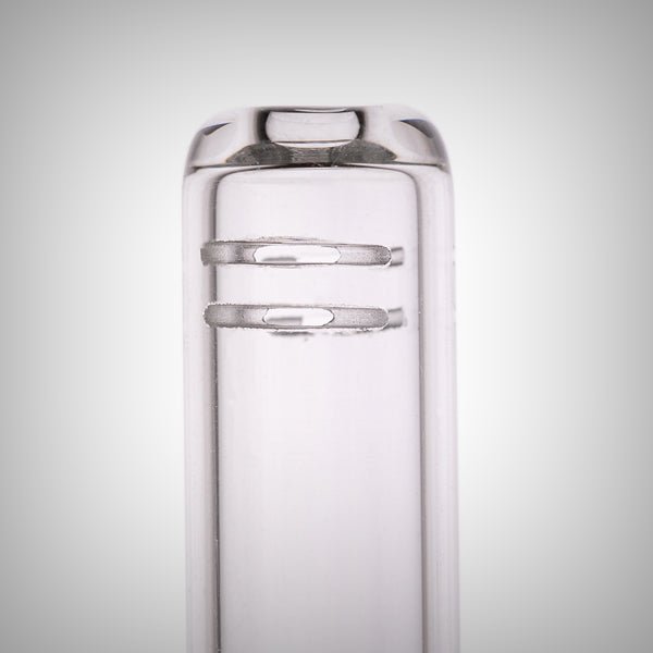 Clear glass Palisade water pipe with genuine walnut components