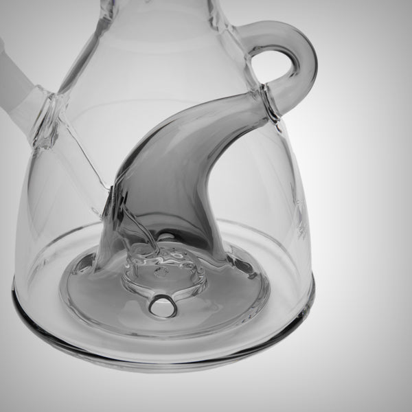 Close-up of MJ Arsenal A Good Bong witch hat percolator inside the glass chamber