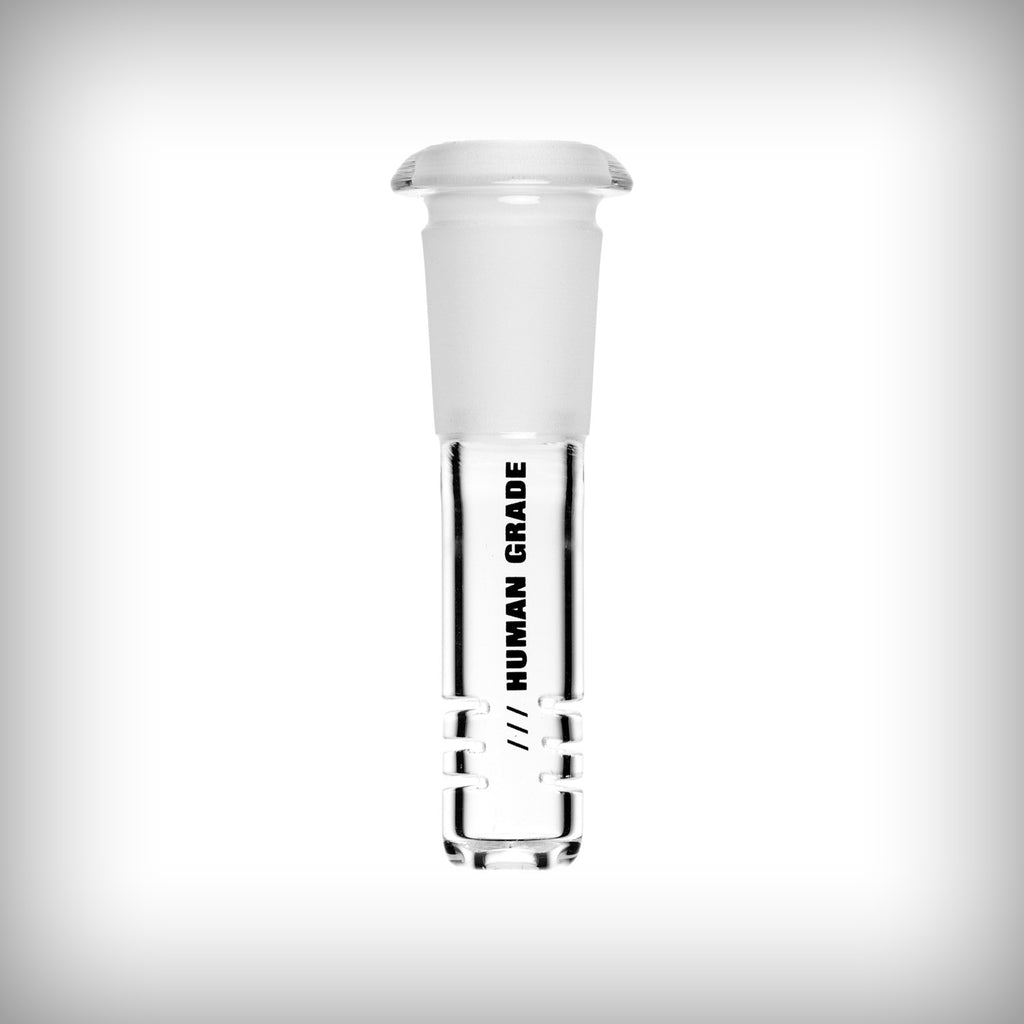 Close-up of diffuser slits and open end on Human Grade 14mm downstem