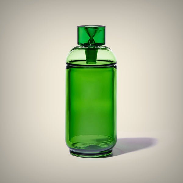 Close-up of the Charcoal Vesper borosilicate glass shell