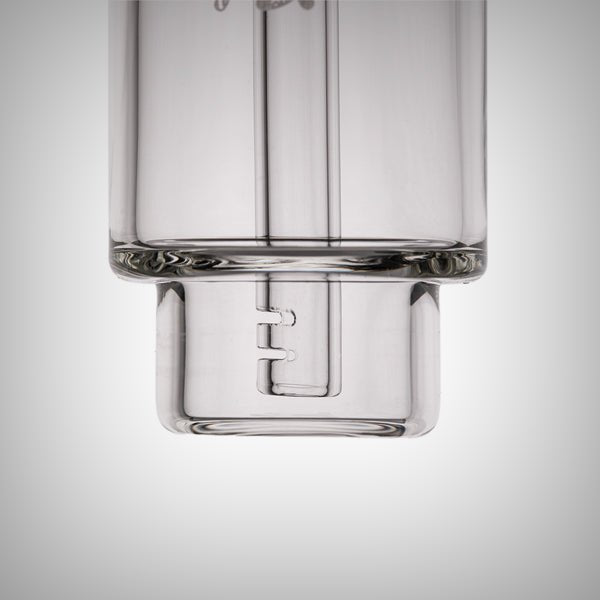 Close-up of the Steamboat Bubbler lower glass chamber and base connection