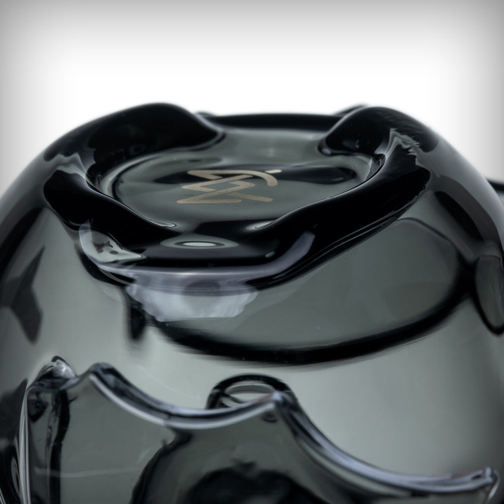 Close-up of the curved mouthpiece on the MJ Arsenal Bat Hand Pipe