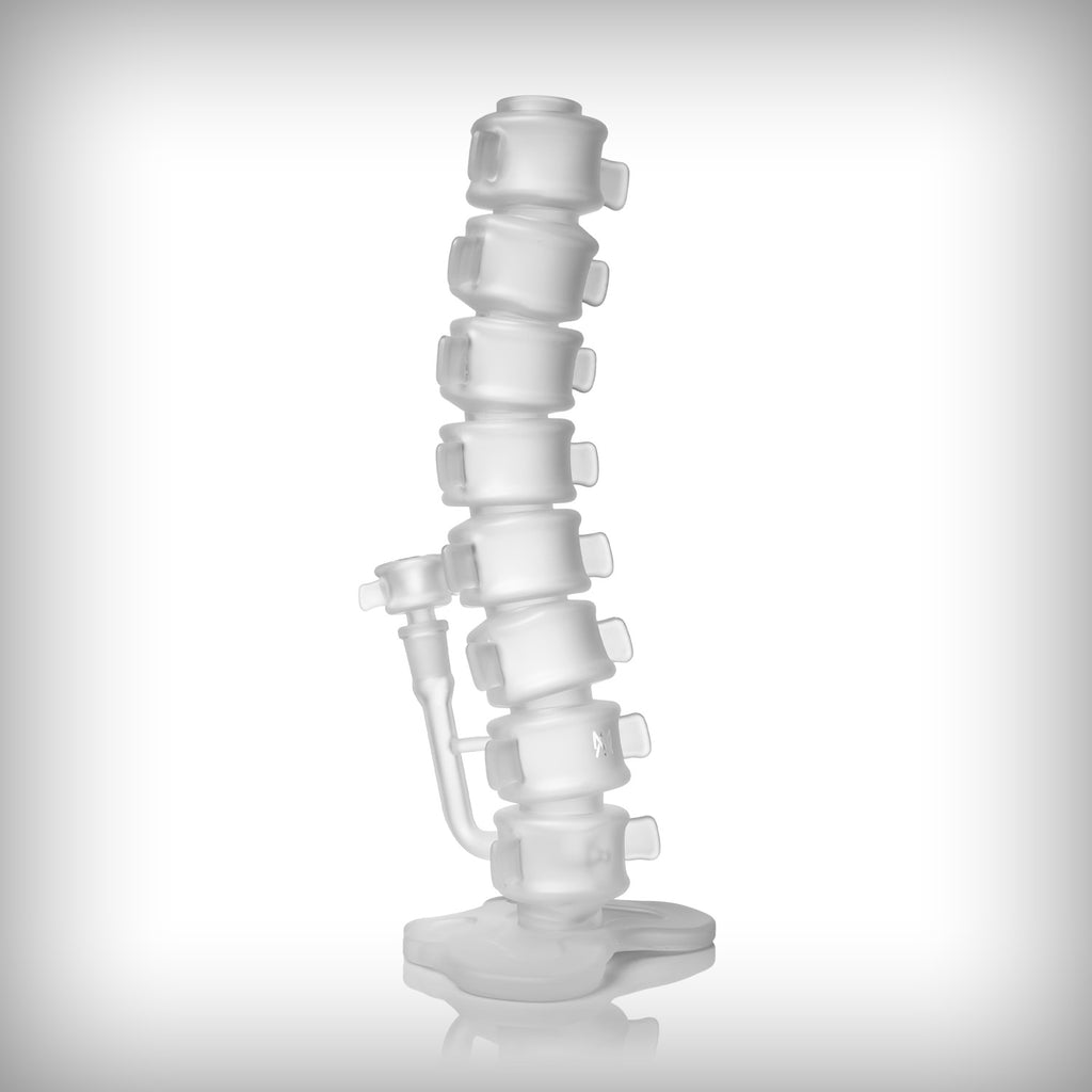 Close-up of the glass opening on the MJ Arsenal Skele-Tube water pipe
