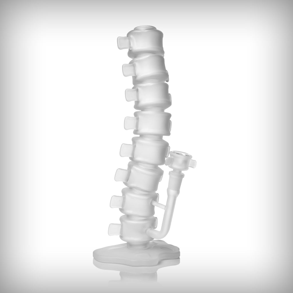 Close-up of the raised frosted glass details on the MJ Arsenal Skele-Tube