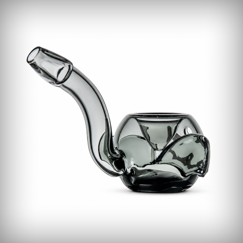 Close-up of the sculpted bat-inspired glass body on the MJ Arsenal Bat Hand Pipe