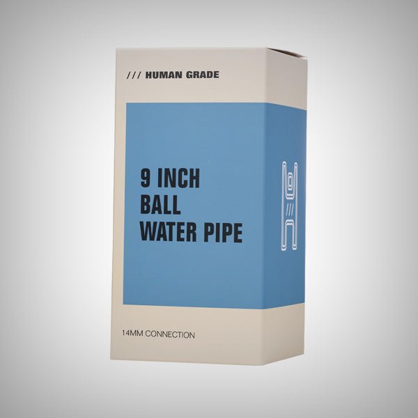 Compact 9-inch glass water pipe by Human Grade