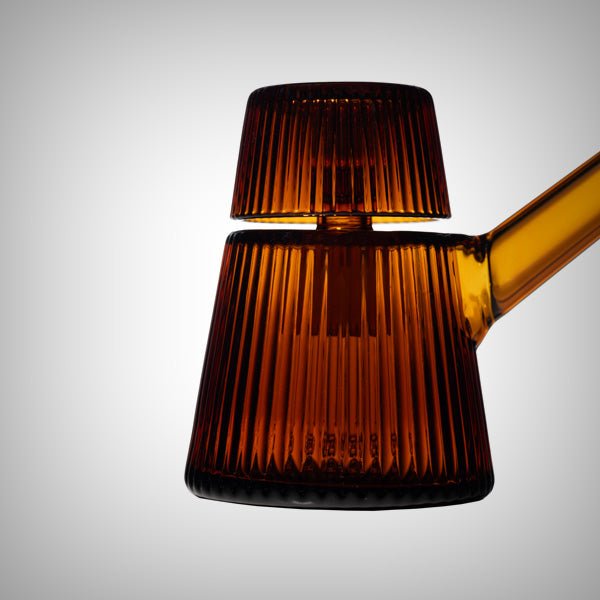 Compact NWTN Home glass water pipe with angled mouthpiece